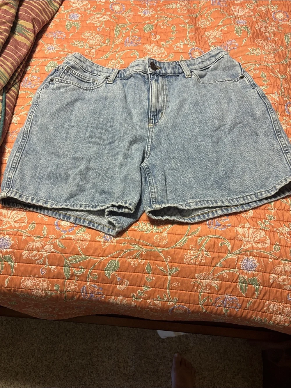 Maurices Light Wash High-Rise Denim Shorts